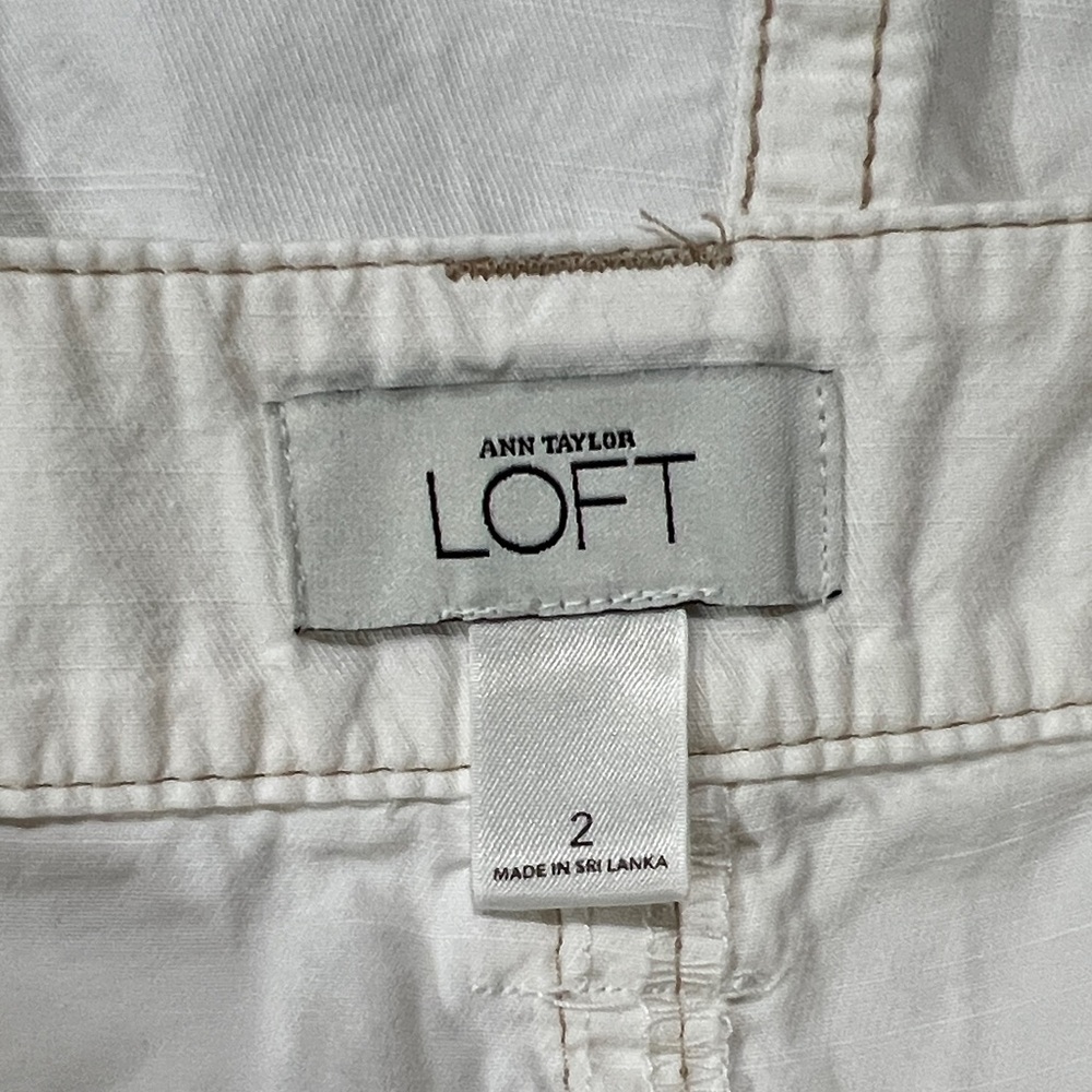 Ann Taylor Loft Off White Denim Mini Skirt - Picture 5 of 6